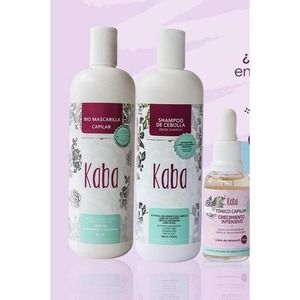 Kaba Crecimiento Máximo Shampoo de Cebolla , Biomascarilla y Tónico